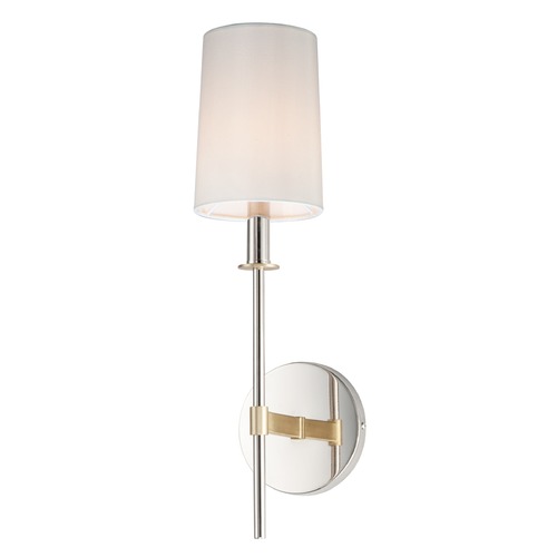 Maxim Lighting Uptown Satin Brass & Polished Nickel Sconce by Maxim Lighting 32391OFSBRPN