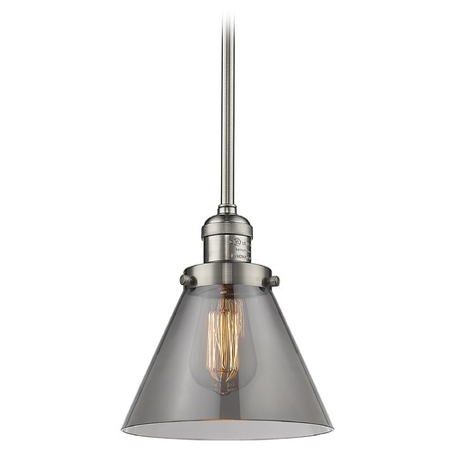 Large Cone Brushed Satin Nickel Mini Pendant by Innovations Lighting