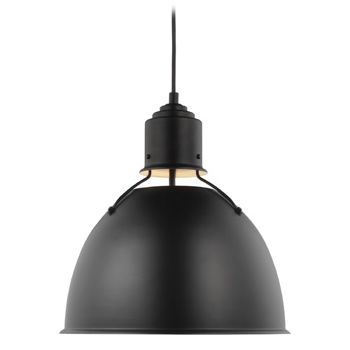 Visual Comfort Studio Collection Huey 15-Inch Midnight Black Cord Hung Dome Pendant by Visual Comfort Studio 6680301-112