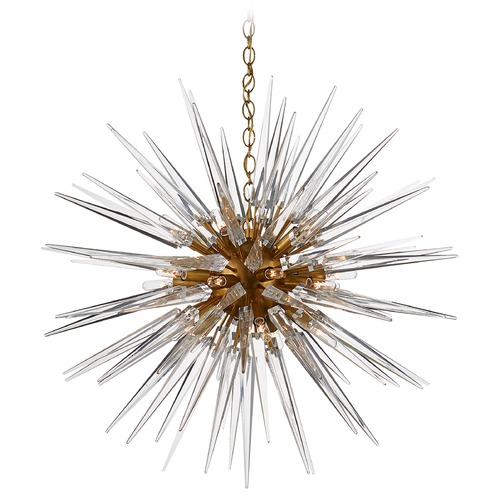 Visual Comfort Signature Collection E.F. Chapman Quincy Sputnik Chandelier in Brass by Visual Comfort Signature CHC5287ABCA