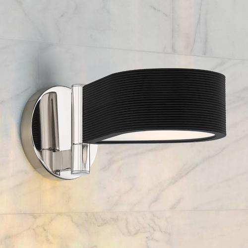 Side Step LED Wall Sconce in Polished Nickel by George Kovacs