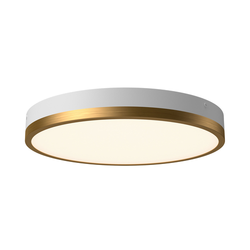 Alora Lighting Alora Lighting Adelaide White & Aged Gold LED Flushmount Light FM554215AGWH