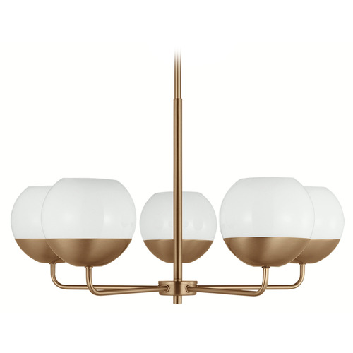 Visual Comfort Studio Collection Alvin Satin Brass Chandelier