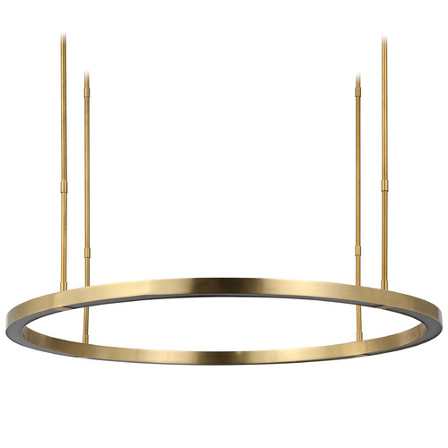 Visual Comfort Modern Collection Visual Comfort Modern Collection Stagger Hand Rubbed Antique Brass LED Pendant Light MDCH53827HAB