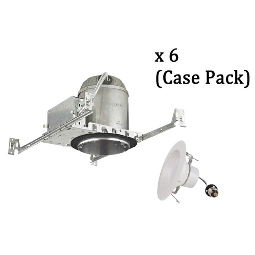 5-Inch New Construction Recessed Can with LED Trim 3000K 1170 Lumens (6-Pack)