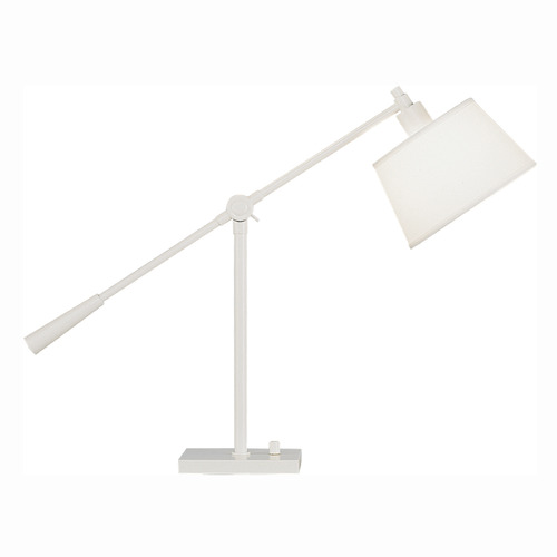 Robert Abbey Lighting Real Simple Winter White Powder Table Lamp with Drum Shade