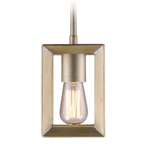 Golden Lighting Smyth White Gold Mini Pendant by Golden Lighting 2073-M1L WG