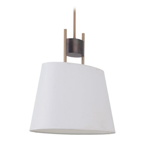 Parker 17.50-Inch Wide Fired Steel & Satin Brass Pendant by Craftmade Lighting