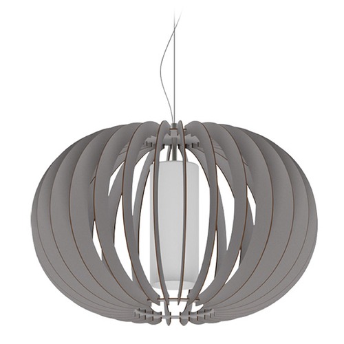 Eglo Lighting Eglo Stellato Colore Matte Nickel Pendant Light with Cylindrical Shade 202123A