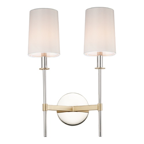 Uptown Satin Brass & Polished Nickel Sconce by Maxim Lighting