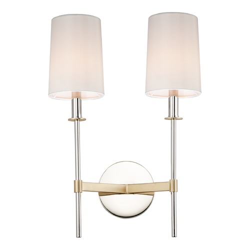 Maxim Lighting Uptown Satin Brass & Polished Nickel Sconce by Maxim Lighting 32392OFSBRPN