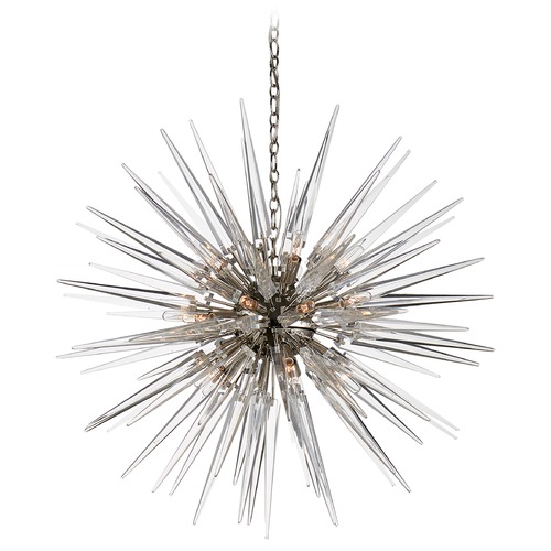 Visual Comfort Signature Collection E.F. Chapman Quincy Sputnik Chandelier in Nickel by Visual Comfort Signature CHC5287PNCA