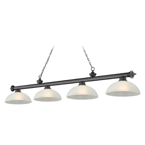 Cordon Bronze Plate Billiard Light by Z-Lite