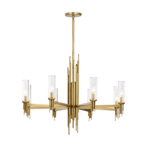 Alora Lighting Alora Lighting Elisa Carlucci Torres Vintage Brass Chandelier CH335836VBCR