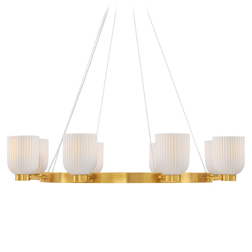 Savoy House Savoy House Lighting Breegan Jane Isla Blanca Warm Brass Chandelier 1-3173-8-322