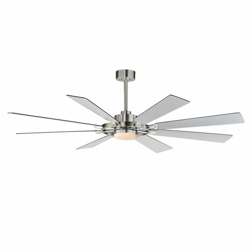 Helm 72-Inch LED Indoor Fan in Satin Nickel by Maxim Lighting