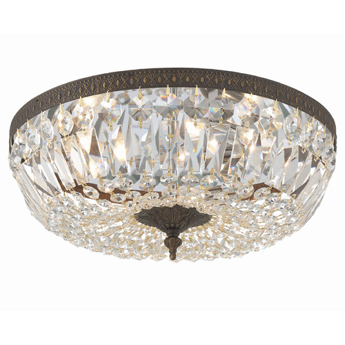 Crystorama Lighting Crystorama Lighting Ceiling Mount English Bronze Flushmount Light 716-EB-CL-SAQ