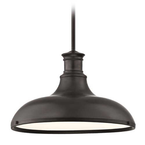 Industrial Bronze Pendant Light 15.63-Inch Wide