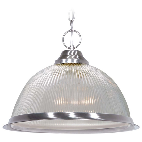 Prismatic Glass Pendant Brushed Nickel by Nuvo Lighting