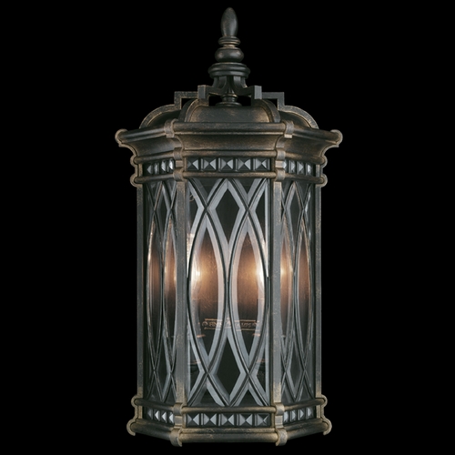 Fine Art Lamps Fine Art Lamps Warwickshire Dark Wrought Iron Patina Outdoor Wall Light 611881ST