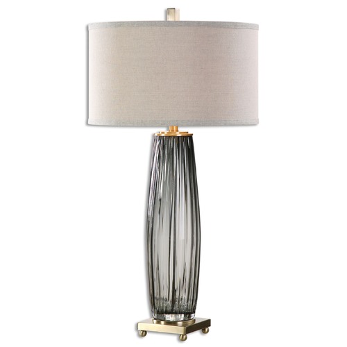 Vilminore Gray Glass Table Lamp by Uttermost Lighting