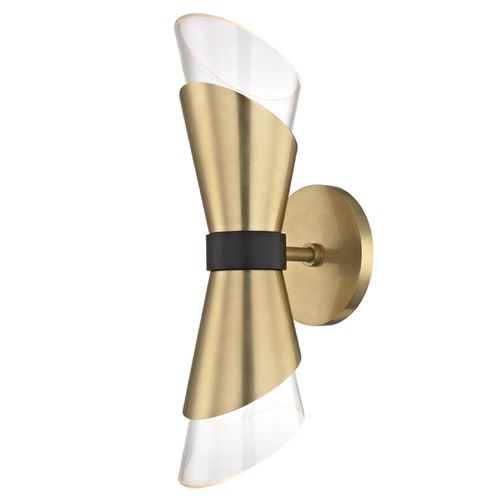 Angie LED Sconce in Brass & Black by Mitzi by Hudson Valley
