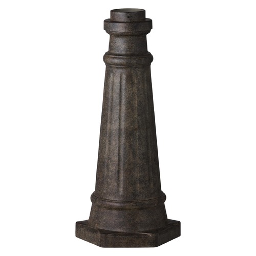 Generation Lighting Decorative Slip-On Outdoor Post Base in Sable by Generation Lighting POSTBASE-SBL