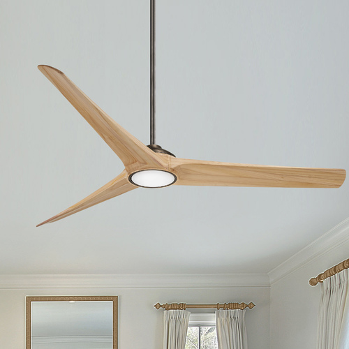 Timber 84-Inch LED Smart Fan in Heirloom Bronze by Minka Aire
