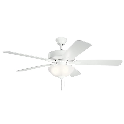 Kichler Lighting Basics Pro Select 52-Inch Matte White LED Fan 2700K by Kichler Lighting 330017MWH