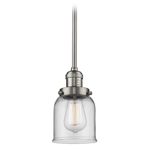 Small Bell Brushed Satin Nickel Mini Pendant by Innovations Lighting