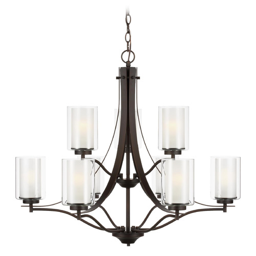 Generation Lighting Elmwood Park 32-Inch Bronze Chandelier by Generation Lighting 3137309-710