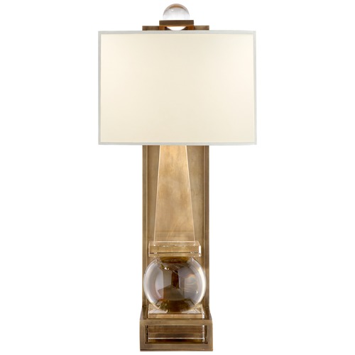 Visual Comfort Signature Collection E.F. Chapman Paladin Obelisk Sconce in Antique Brass by Visual Comfort Signature CHD2262CGABPL