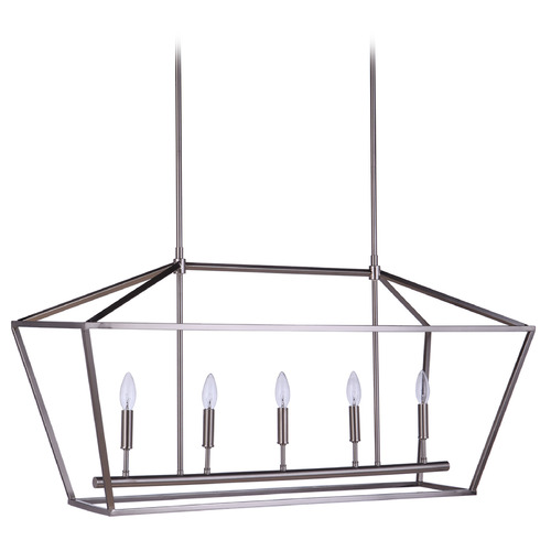 Flynt II Brushed Polished Nickel Linear Light by Craftmade Lighting