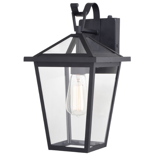 Vaxcel Lighting Derby Matte Black Outdoor Wall Light
