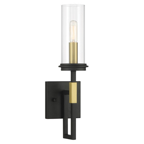 Minka Lavery Hillstone Sand Coal & Soft Brass Sconce