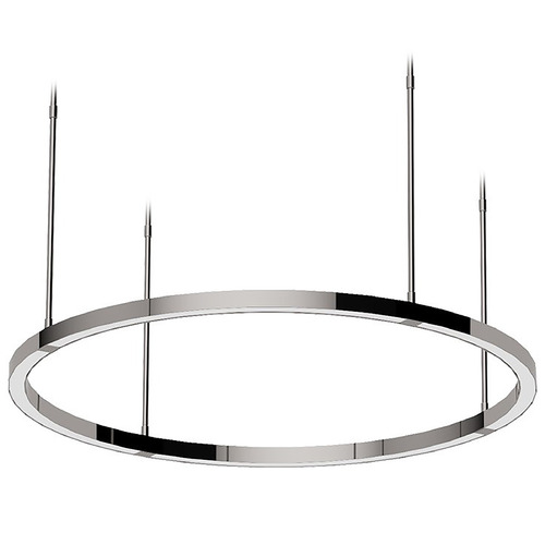 Visual Comfort Modern Collection Stagger Polished Stainless Steel LED Pendant Light