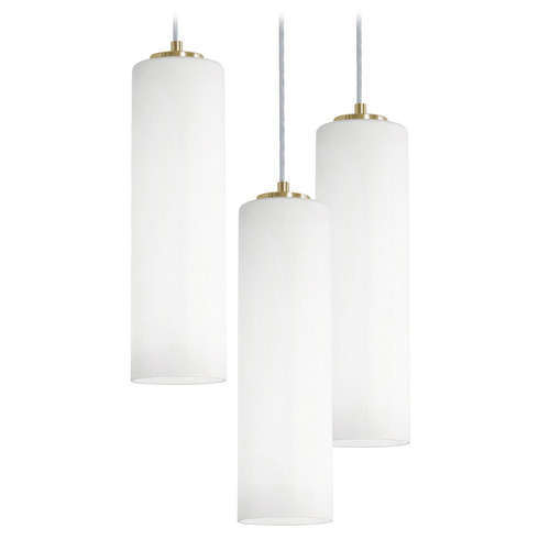 Afx Lighting Leo Light Antique Brass Multi-Light Pendant with Cylindrical Shade