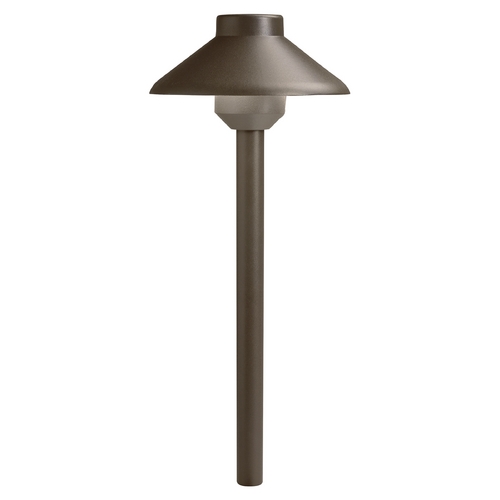 Stepped Dome 22.50-Inch 12V LED Path Light in Architectural Bronze by Kichler Lighting