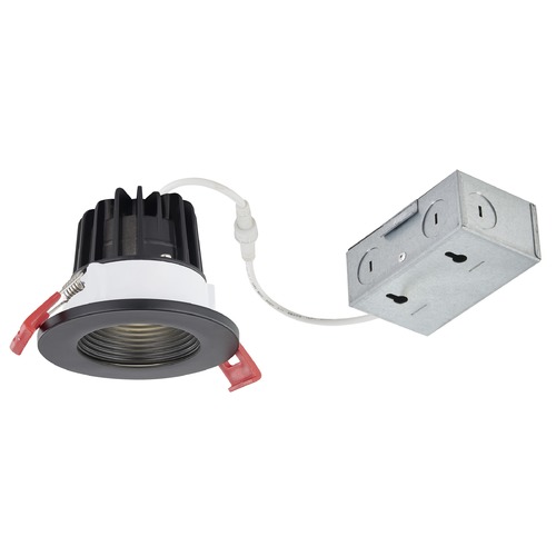 Recesso Lighting by Dolan Designs 2'' LED Canless 8W Black/Black Recessed Downlight 2700K 38Deg IC Rated By Recesso RL02-08W38-27-W/BK BAFFLE