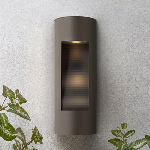 Hinkley Modern Outdoor Wall Light with Etched in Bronze Finish 1660BZ