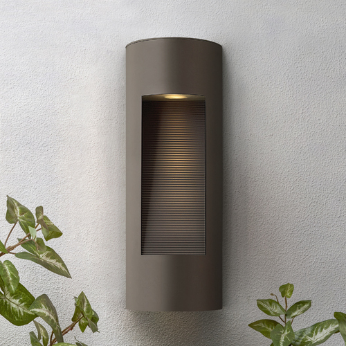 Hinkley Modern Outdoor Wall Light with Etched in Bronze by Hinkley Lighting 1660BZ