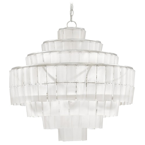 Sommelier Chandelier in Silver Leaf by Currey & Company