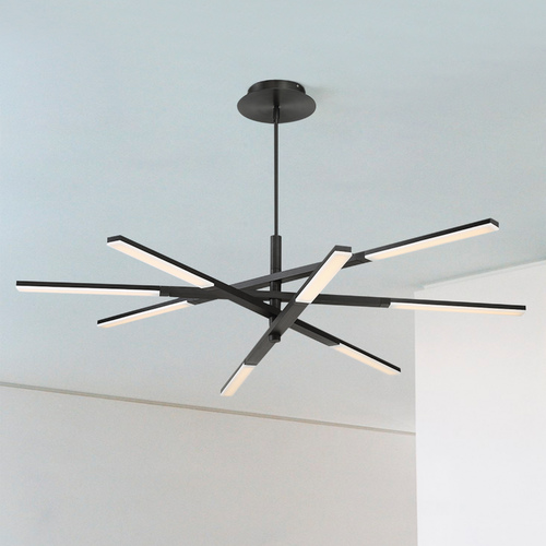 Stacked 48-Inch Wide LED Chandelier in Black by Modern Forms