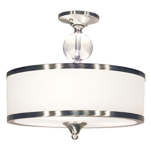 Cosmopolitan Brushed Nickel Semi-Flush Mount by Z-Lite
