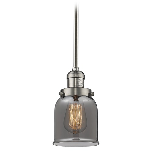 Small Bell Brushed Satin Nickel Mini Pendant by Innovations Lighting