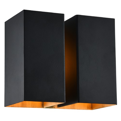 Matteo Lighting Mattone Matte Black Sconce by Matteo Lighting W59302MB