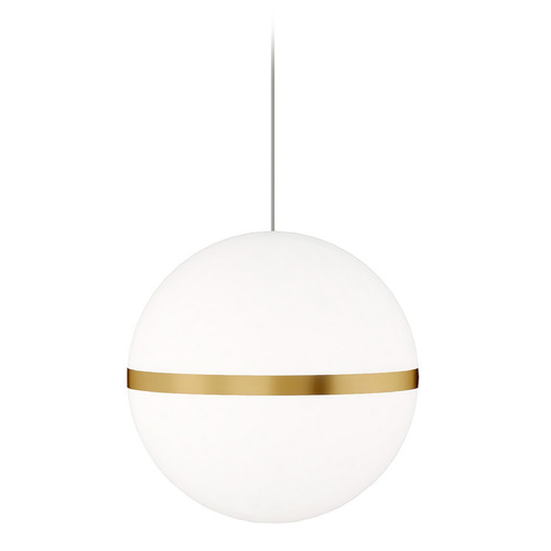 Hanea LED Freejack Pendant in Natural Brass by Visual Comfort Modern