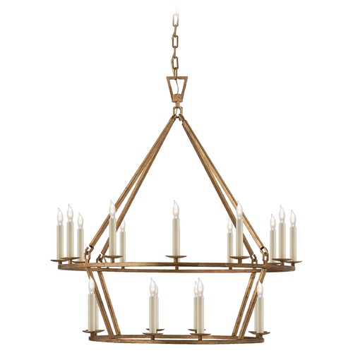 E.F. Chapman Darlana Chandelier in Gilded Iron by Visual Comfort Signature