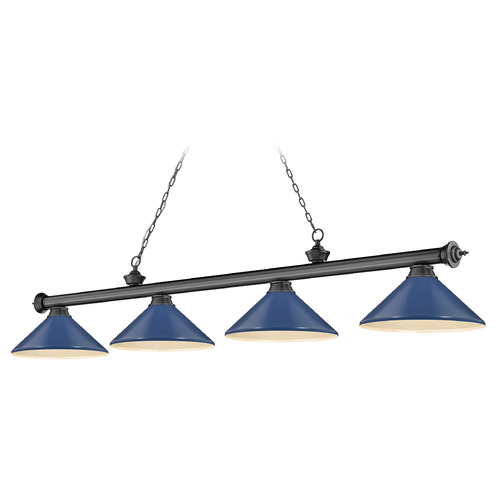 Cordon Bronze Plate Billiard Light by Z-Lite