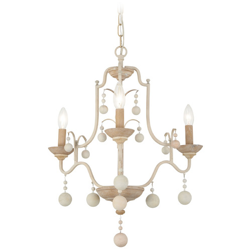 Minka Lavery Colonial Charm White Wash & Sun Dried Clay Mini-Chandelier by Minka Lavery 2663-717